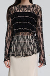 SWAYING 25 Spring/Summer Diamond Check Cardigan SW-SW25SS1T23C3-HEI Black SW25SS1T23C1